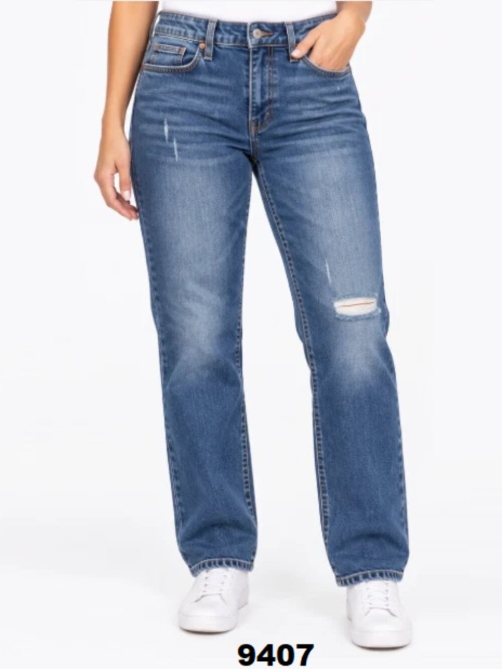 NWT Dear John Women's West Cape High Rise Straight Leg Blue Denim Jeans